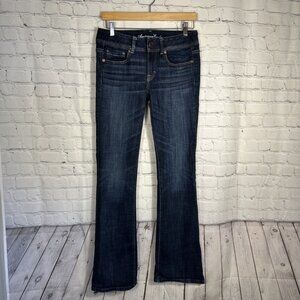 American Eagle Jeans Womens Size 6 Dark Blue Original Boot Stretch Bootcut